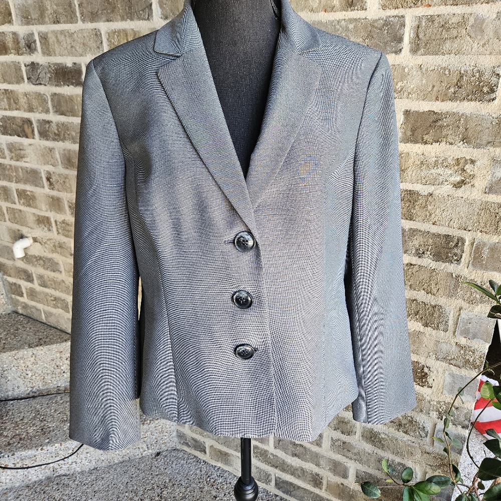 LeSuit Grey Blazer Womens 14‎ NWT 3 Button